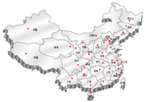 威客家居全国体验馆分布图