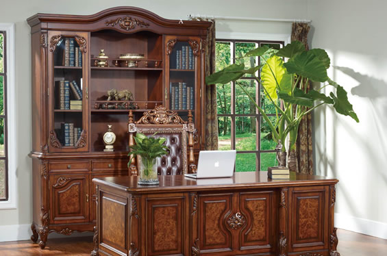 美式风格实木书架