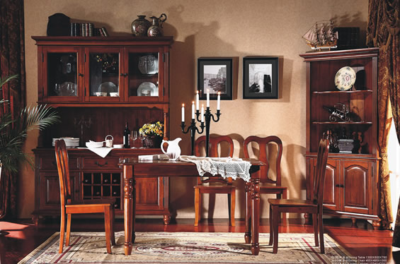 英式乡村纯实木餐桌