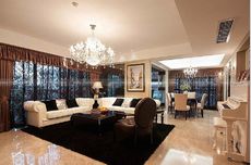 90-130平美式田园家客厅