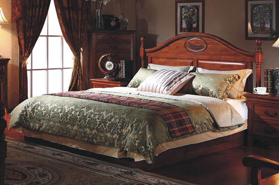 英式乡村纯实木1.8米床