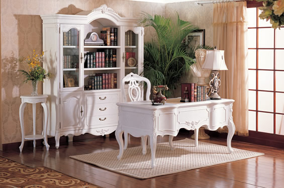 小美式实木书柜