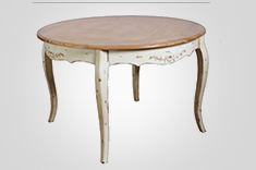 法式风格实木大圆餐桌