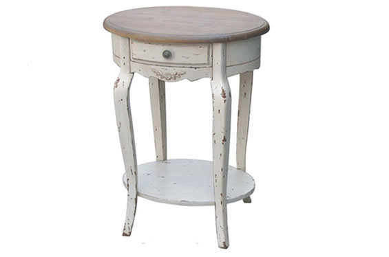 法式风格实木一抽椭圆桌