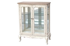 法式风格实木双门玻璃柜