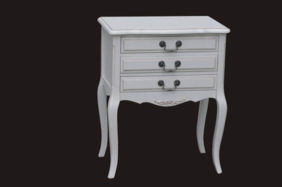法式风格三抽床头柜