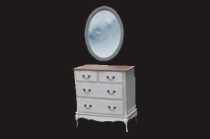 法式风格四抽柜妆台