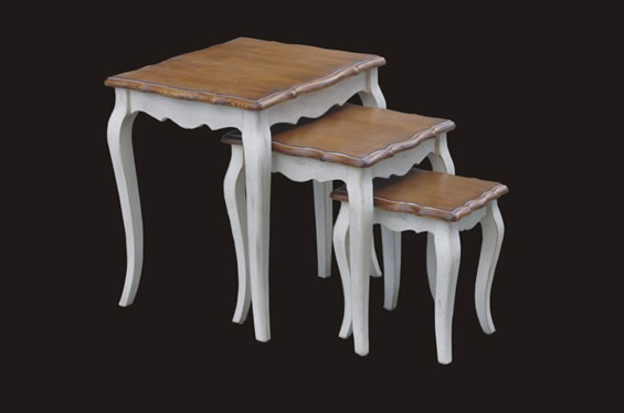 法式风格实木套三茶几