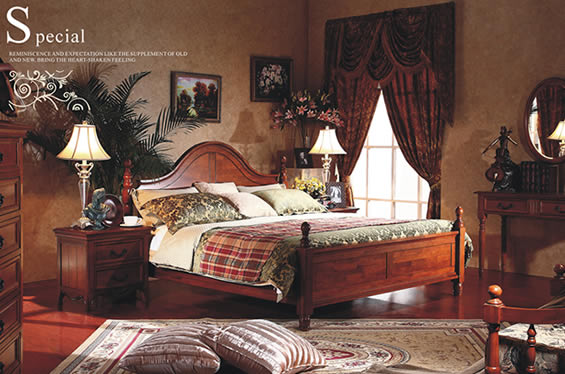 英式乡村纯实木1.8米床