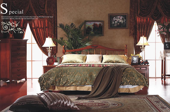 英式乡村纯实木1.8米床