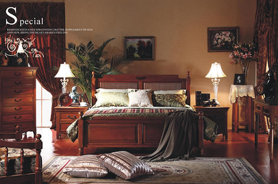 英式乡村1.5米实木床