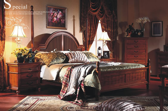 英式乡村纯实木1.5米床