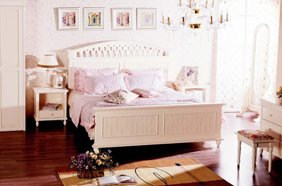 韩式田园1.8米双人床