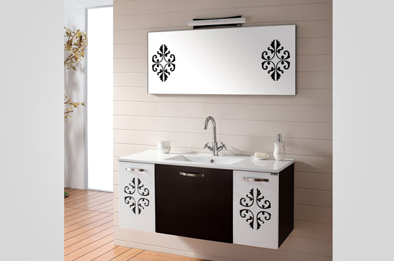 黑白色卫浴柜
