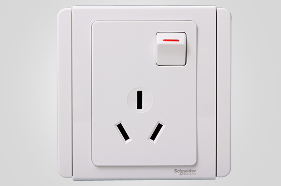 施耐德一开三插座
