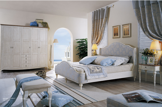 地中海风格1.5米实木床