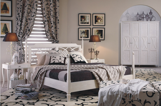 地中海风格1.5米实木床