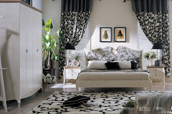 地中海风格1.5米实木床