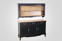 法式风格实木三抽三门柜