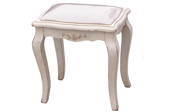 法式风格实木软包梳妆凳