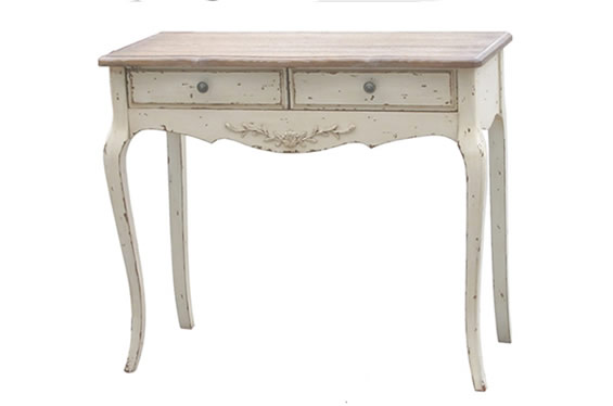 法式风格实木二抽玄关桌