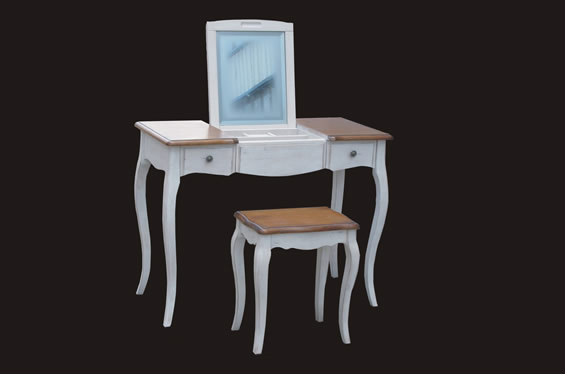 法式风格可翻盖梳妆桌
