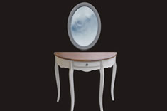 法式风格一抽半圆妆台