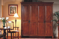 乡村f风格纯实木四门衣柜