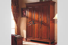 英式乡村纯实木三门衣柜